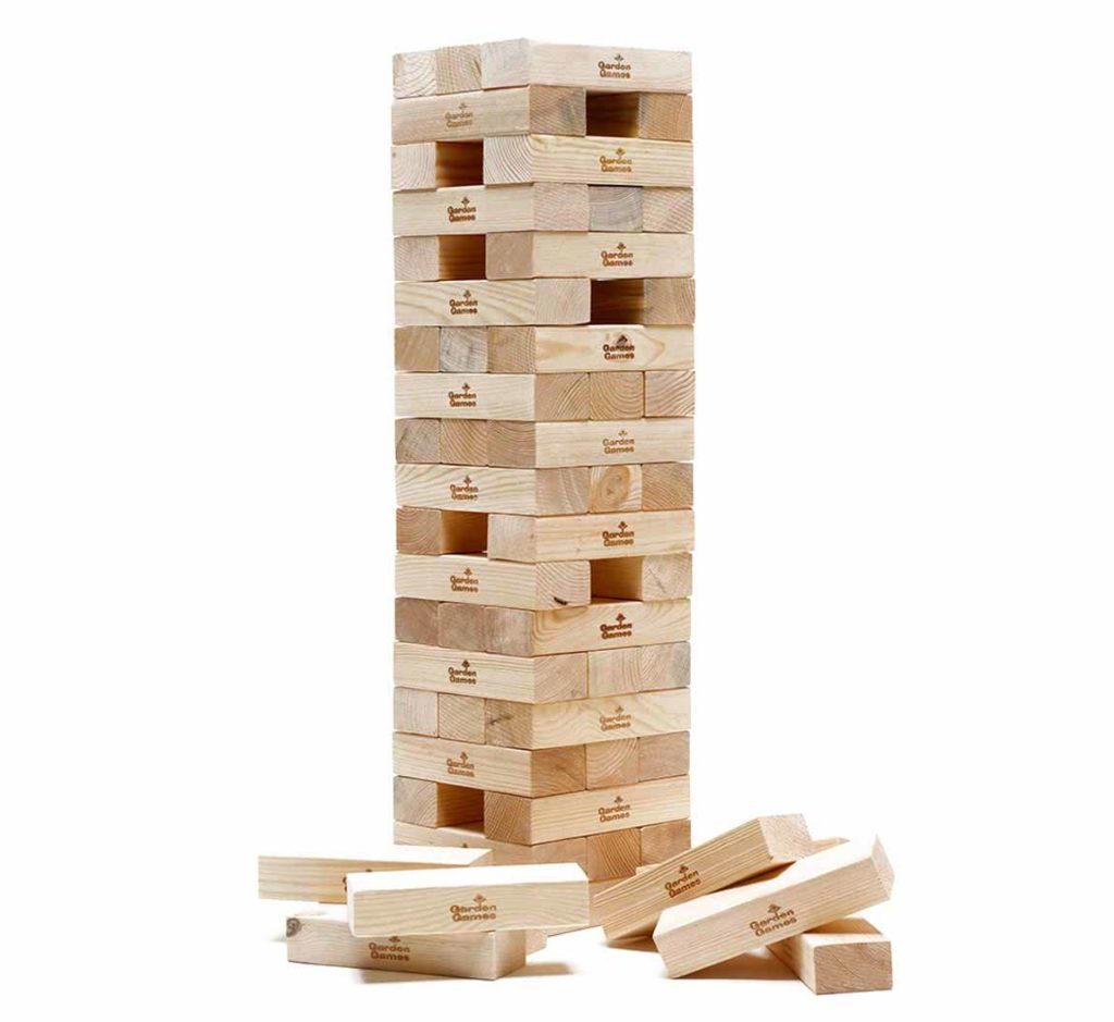 Giant Jenga style Garden Game