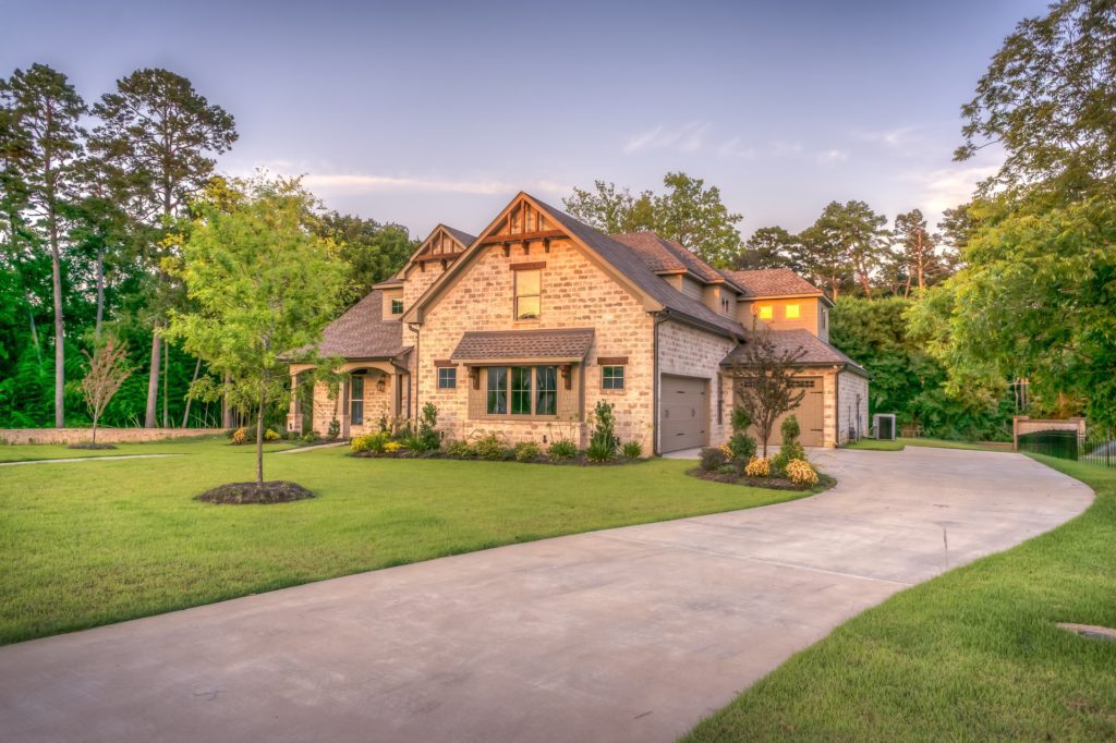 Beautiful house at dusk