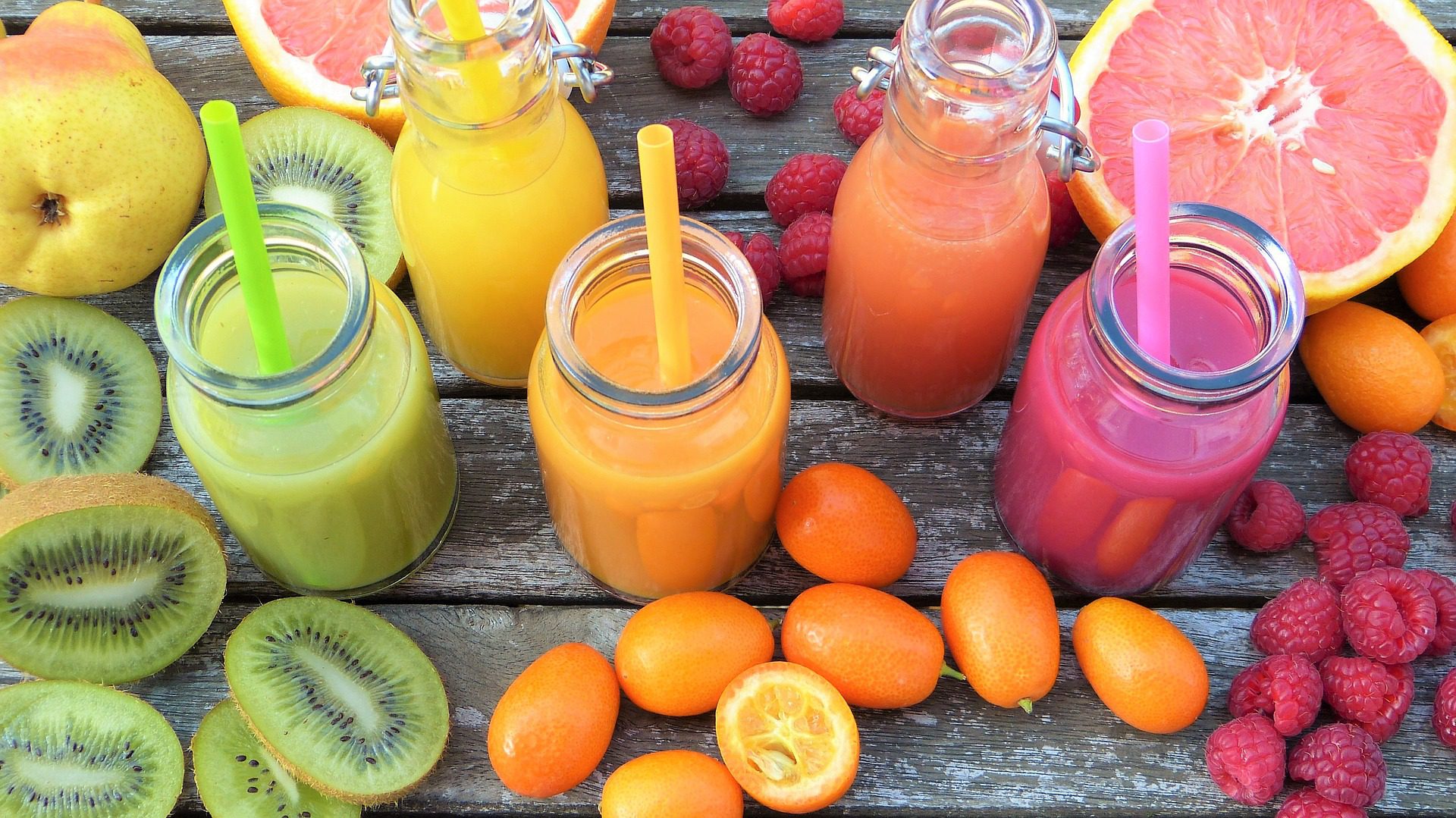 colourful smoothies